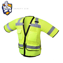 Nuevo diseño de seguridad fluorescente chaquetas calientes con cinta reflectante